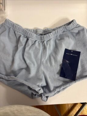 Brandy Melville Pale Blue Cozy Cotton Athletic Shorts
